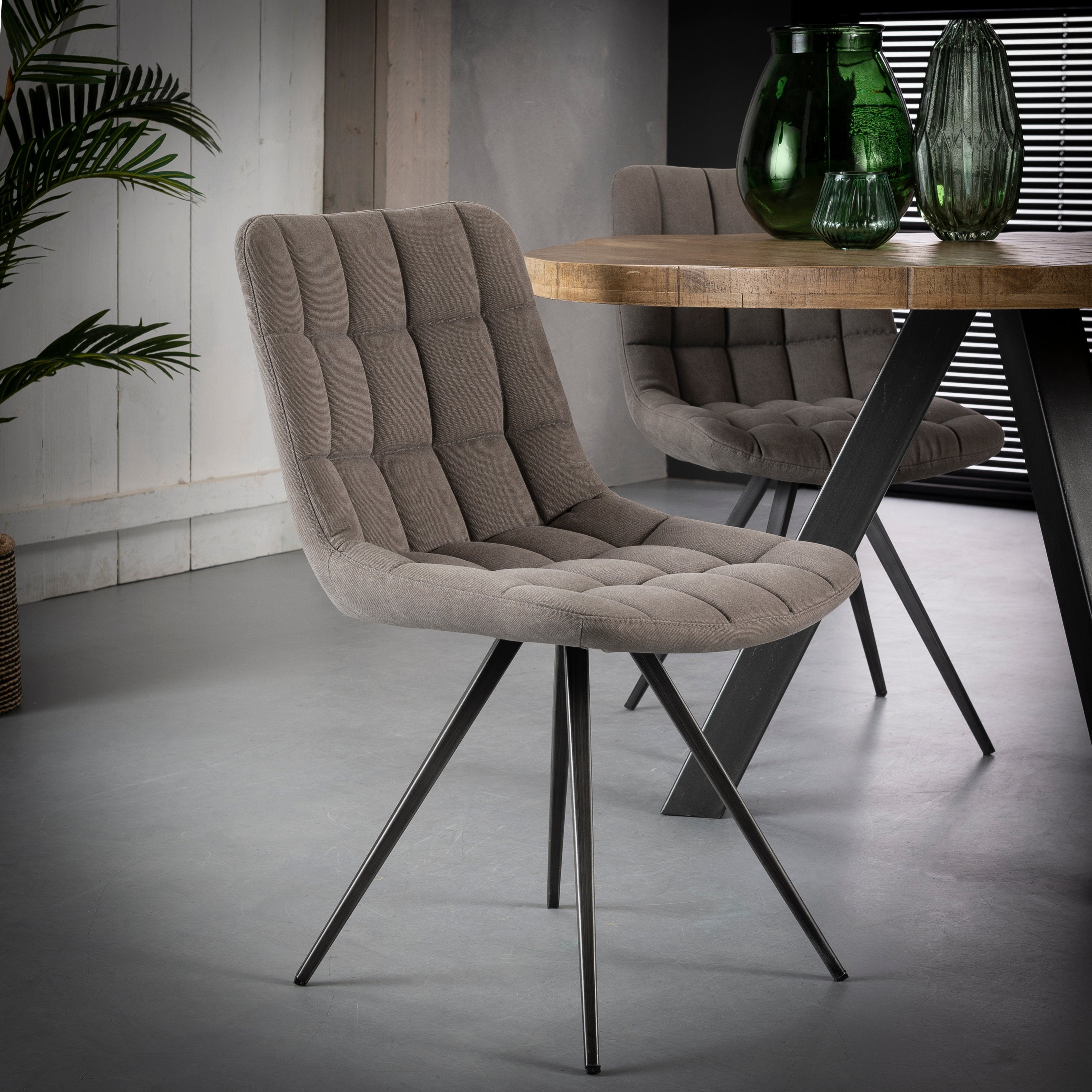 ZST - Stoel Zig - Grijs - Stof - 50x82x46cm