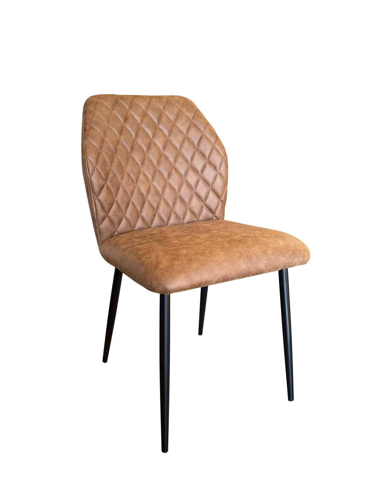 2BM - Eetkamerstoel Alicia - Microvezel - Cognac - 54x86x59cm