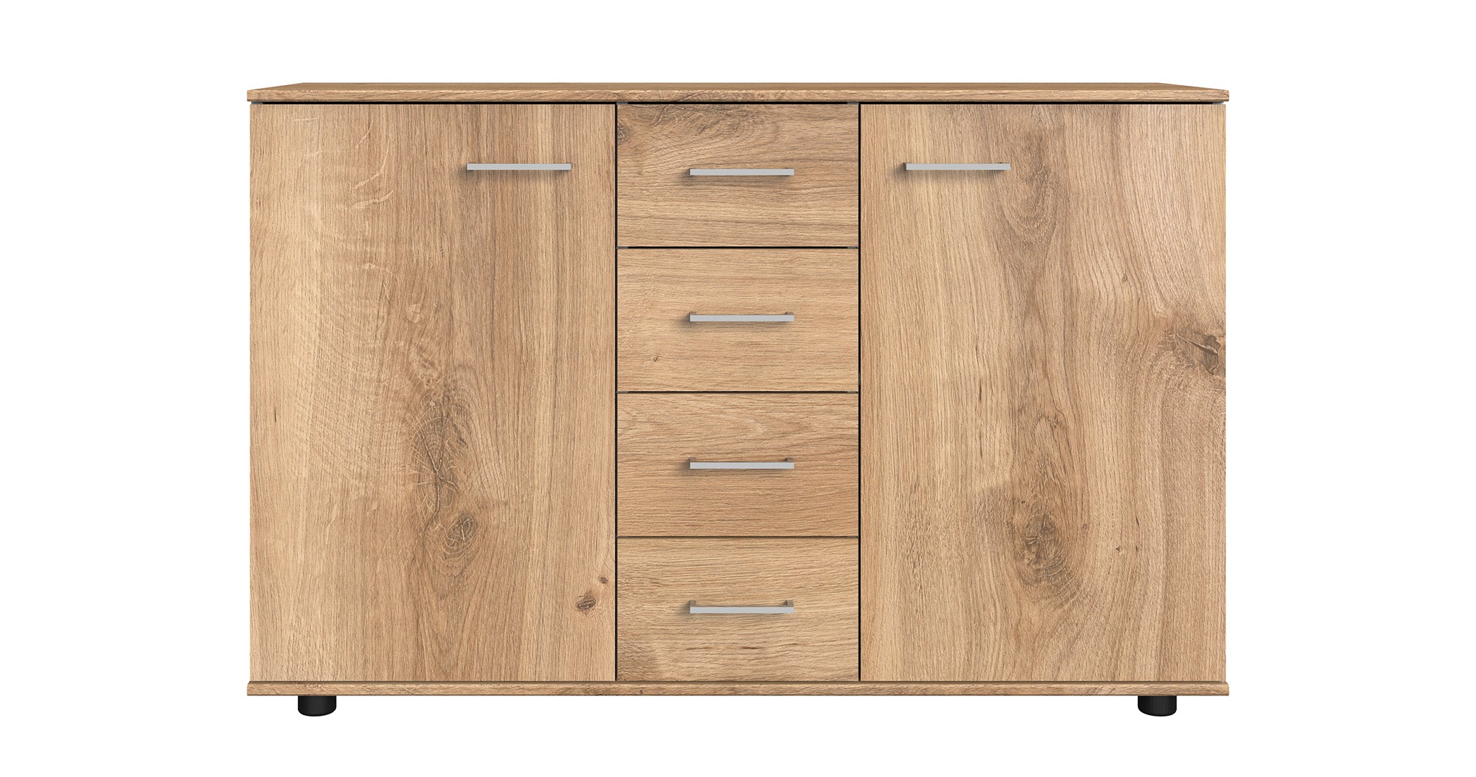 Wimex - Commode Anna - 760704 - Planken Eik/Chrome - 130x83x41cm