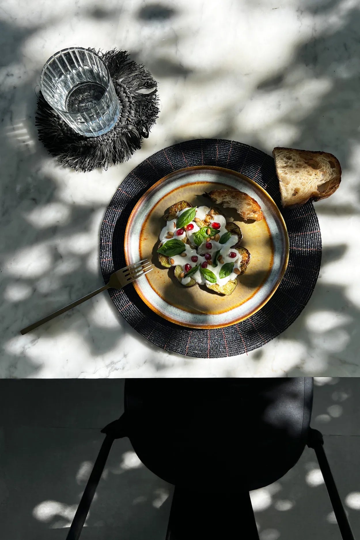 BB - Placemat beaded  - Zwart