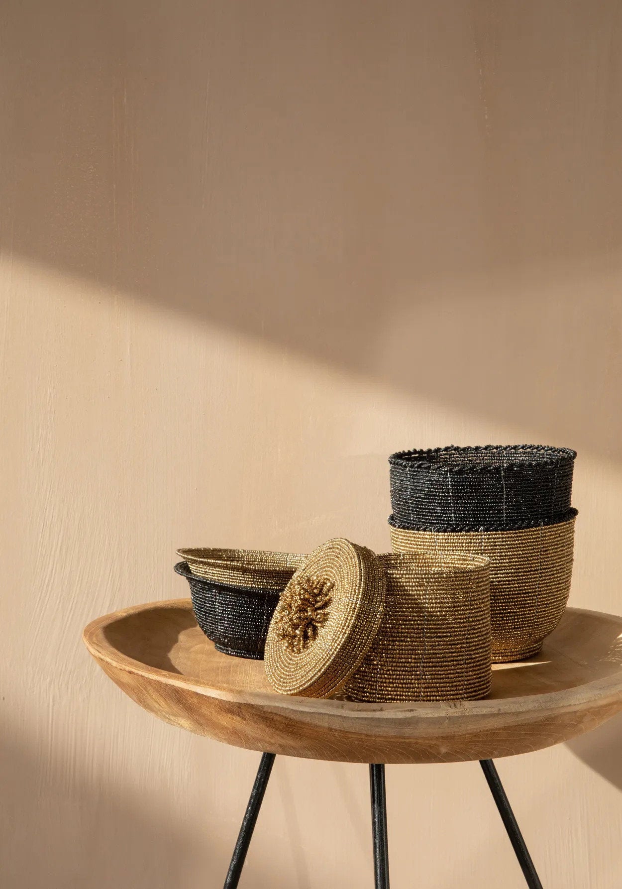 BB - Kom Beaded Low - Zwart - S