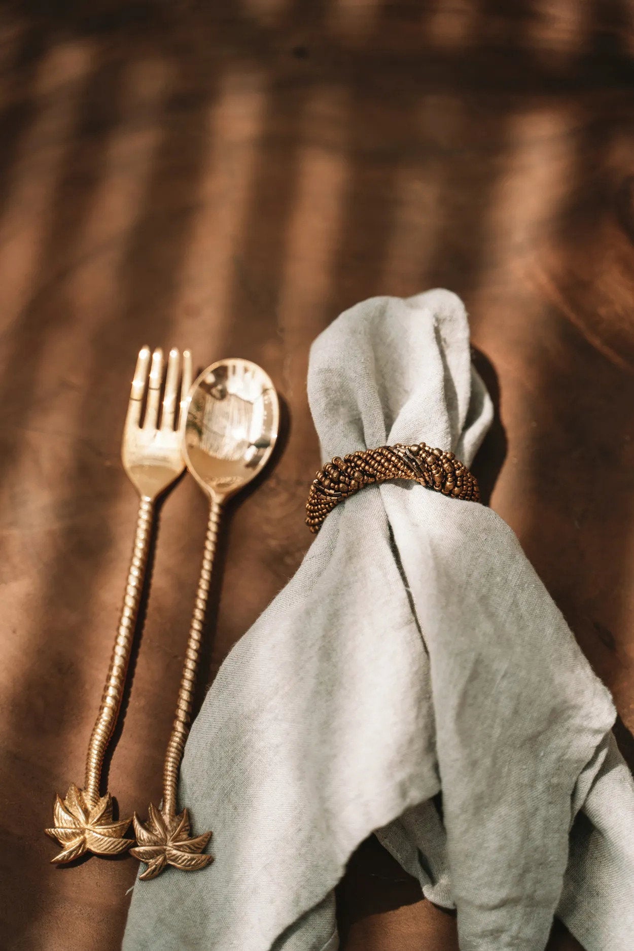 BB - Servietring kralen - Goud - Set van 4