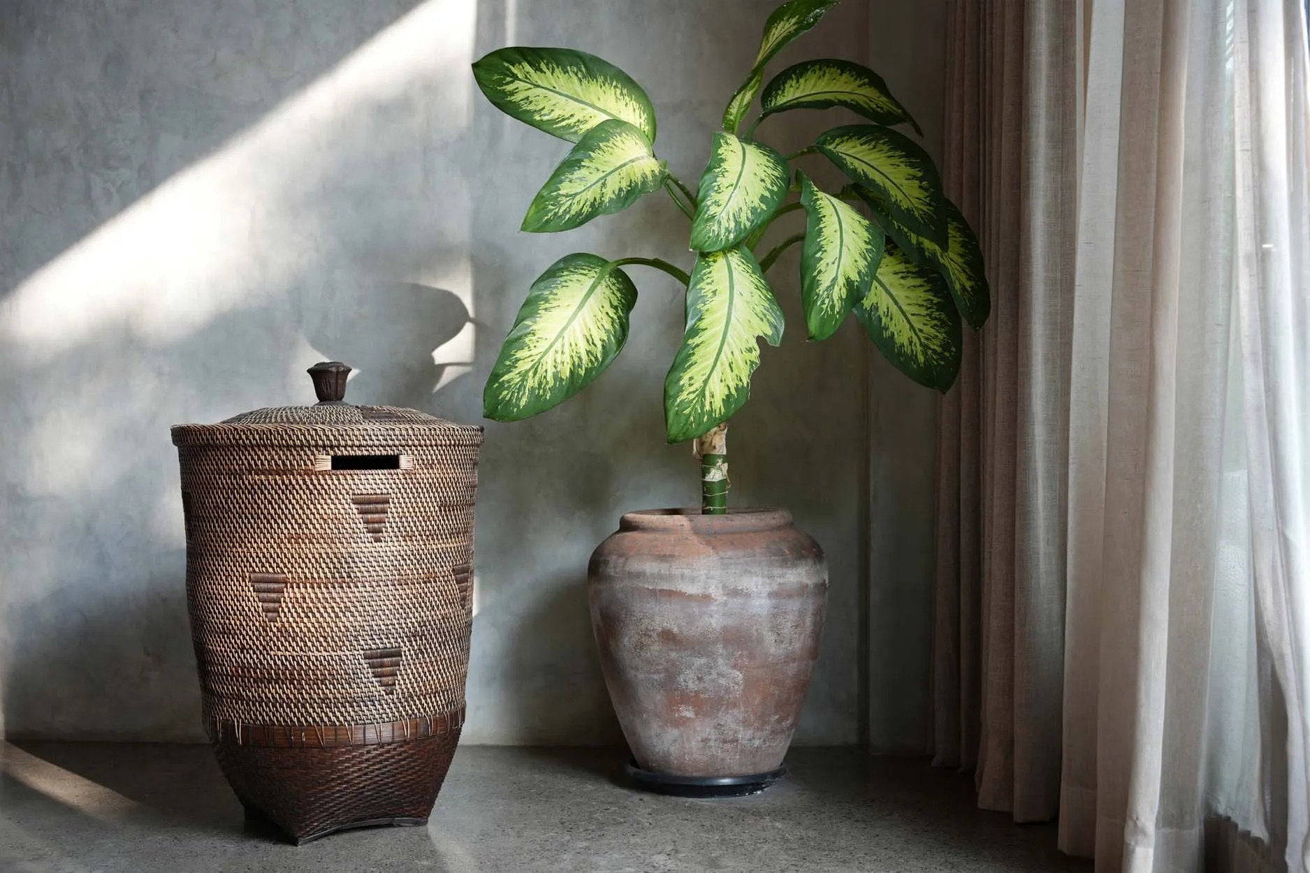 BB - Wasmand koloniale  - Natuurlook bruin - XL