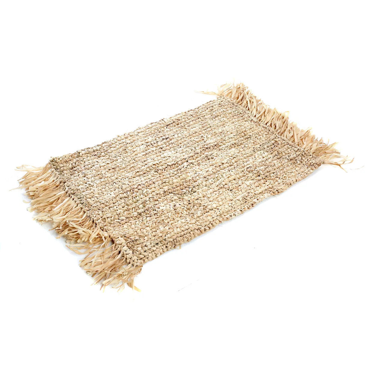 BB - Placemat Fringe Raffia  Rechthoekig - Natuurlook