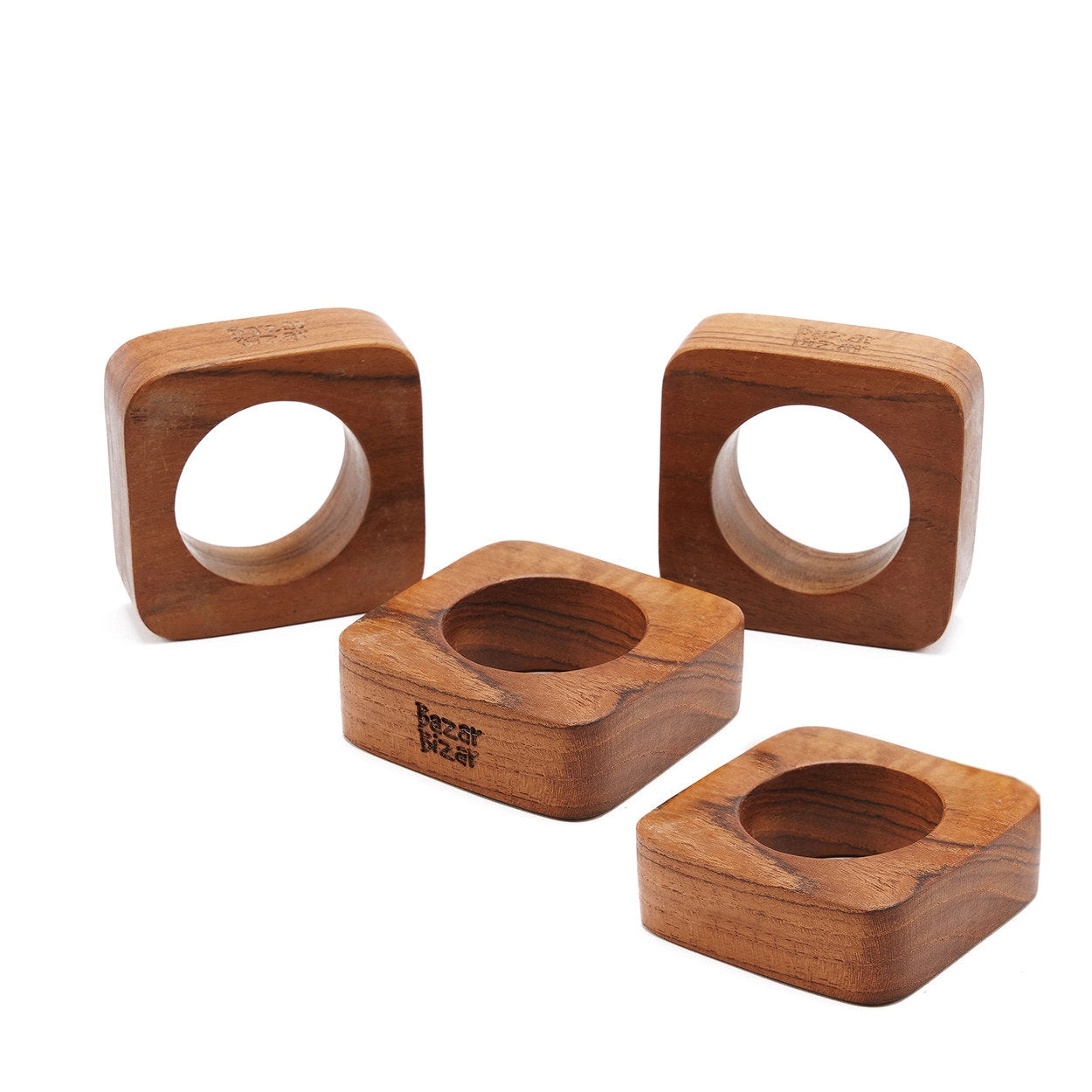 BB - Servietringen Teak Root - Set van 4