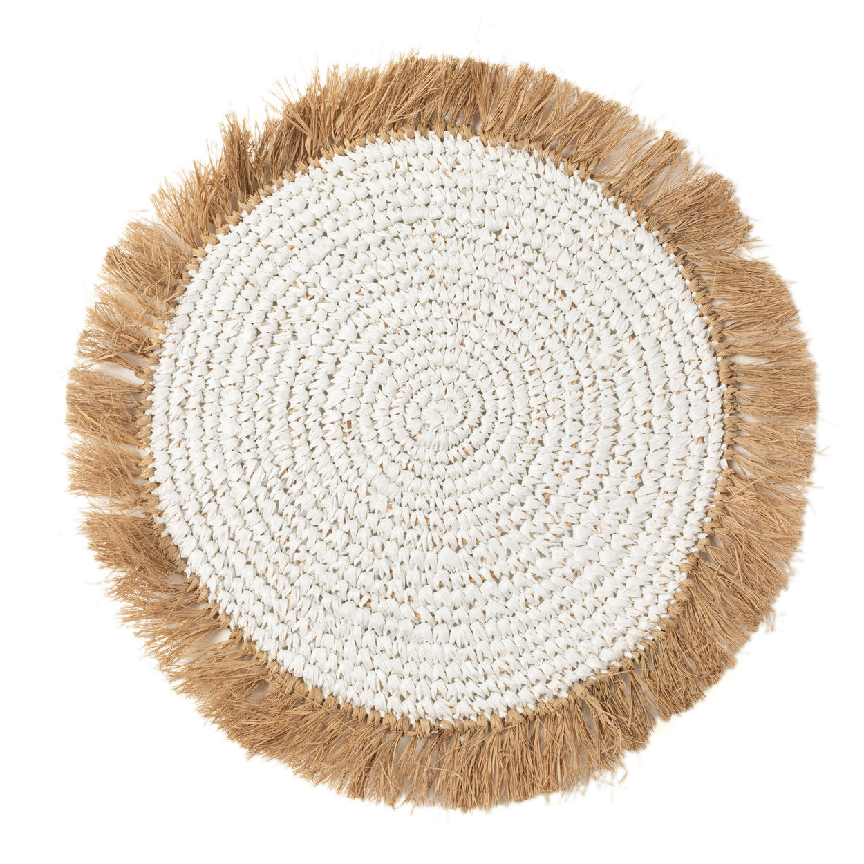 BB - Placemat Waterhyacint Raffia - Wit Natuurlook