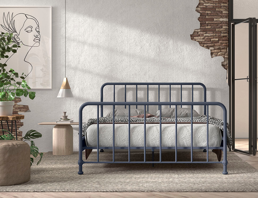 Vipack - Lit simple Bronxx - BRBE1607 - Bleu - 166,5x110x208cm