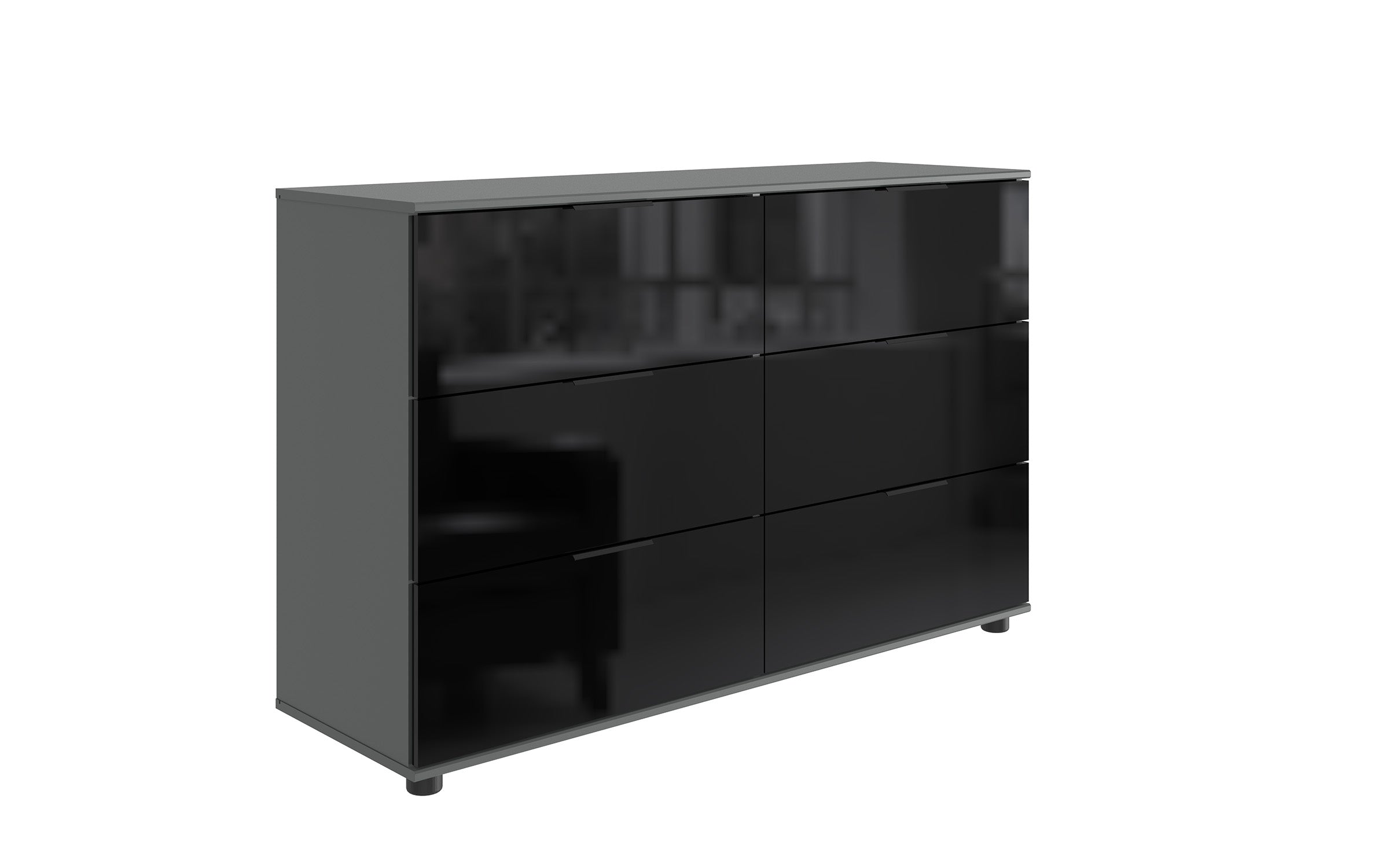 Wimex - Commode Barcelona - K69705 - Grafiet/Zwart - 130x83x41cm