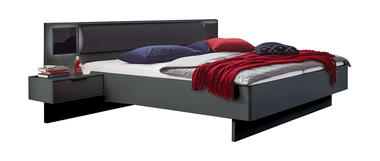 Wimex - Tweepersoonsbed Barcelona - K69141 - Grafiet/Zwart - 289x92x200cm