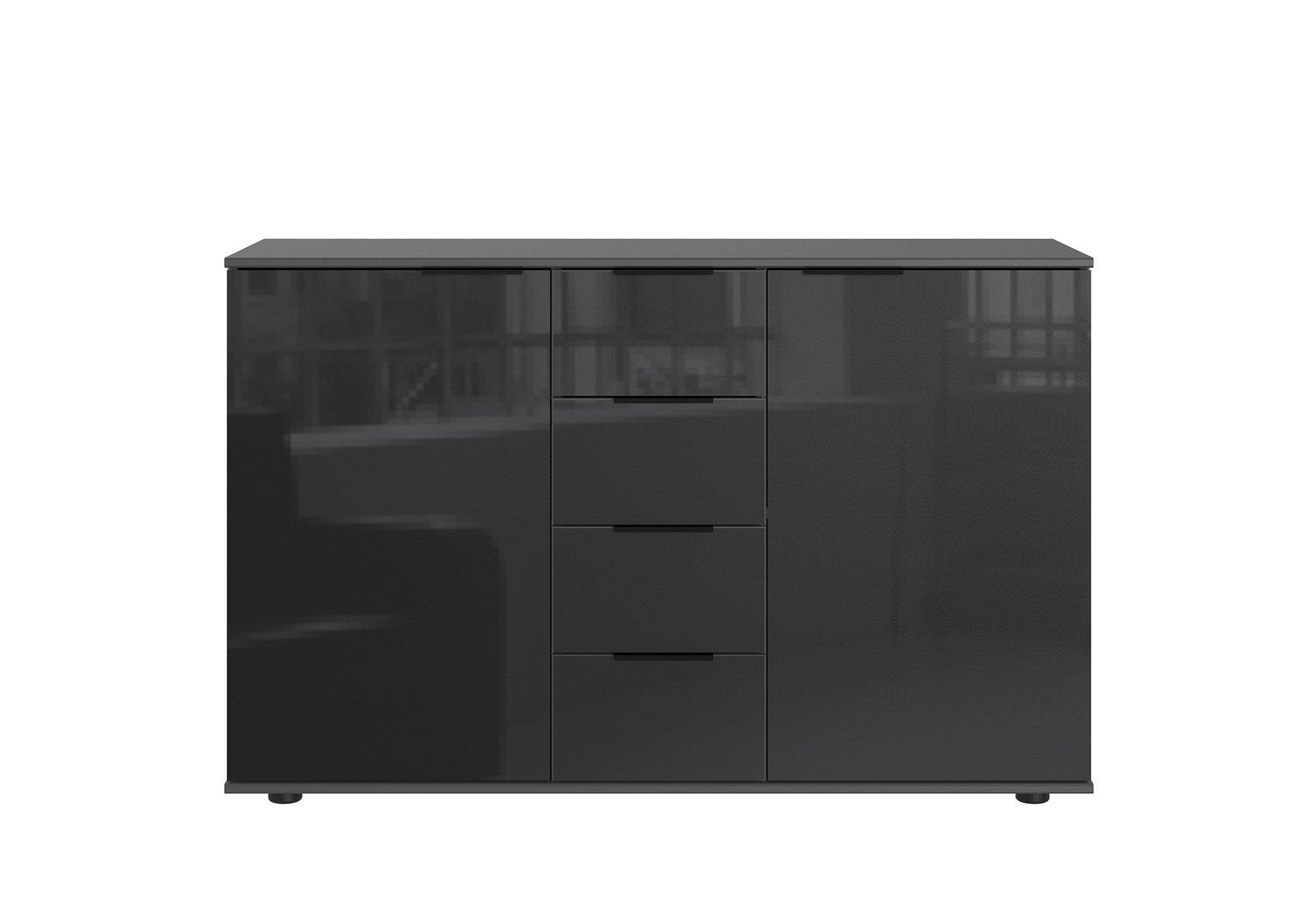 Wimex - Commode Barcelona - K69704 - Grafiet/Zwart - 130x83x41cm