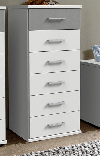Wimex - Commode Click - 154318 - Blanc/Béton - 46x106x40cm