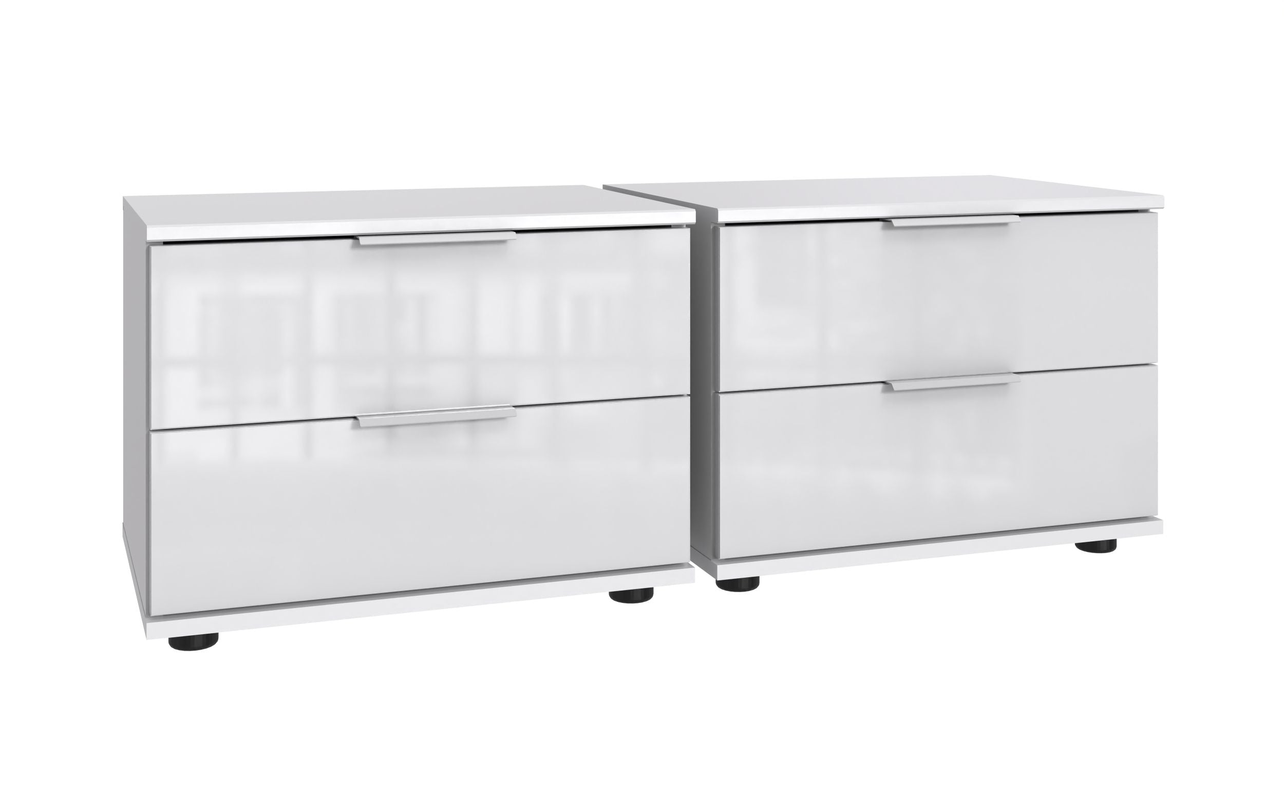 Wimex - Set van 2 nachtkastjes (laag) Danzig - D47698 - Wit - 52x40x38cm