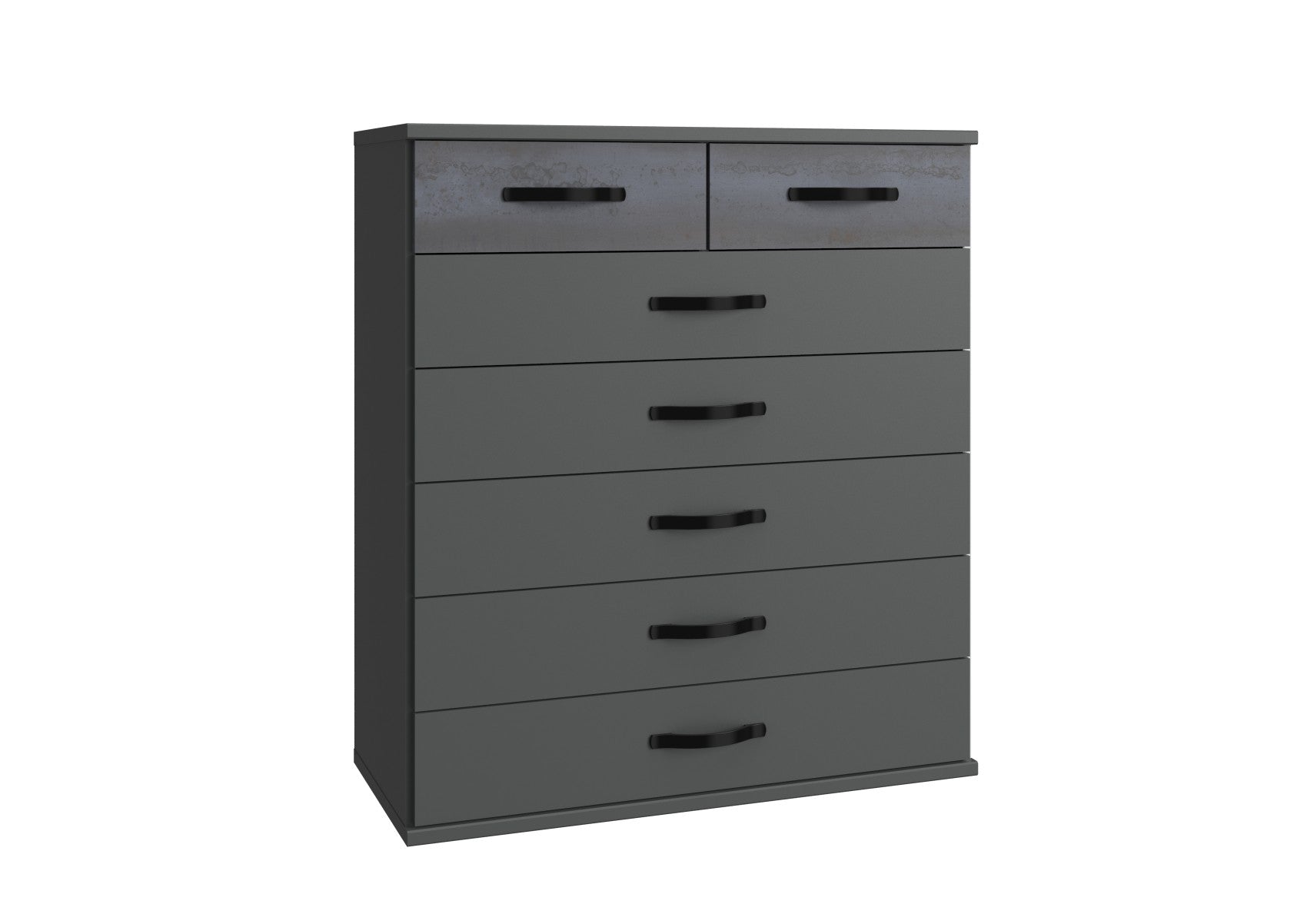 Wimex - Commode Duo - T44319 - Grafiet/Staal/Zwart - 91x106x40cm