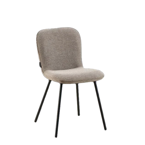 2BM - Eetkamerstoel Evita - Stof - Taupe - Stof - 45x85x50cm