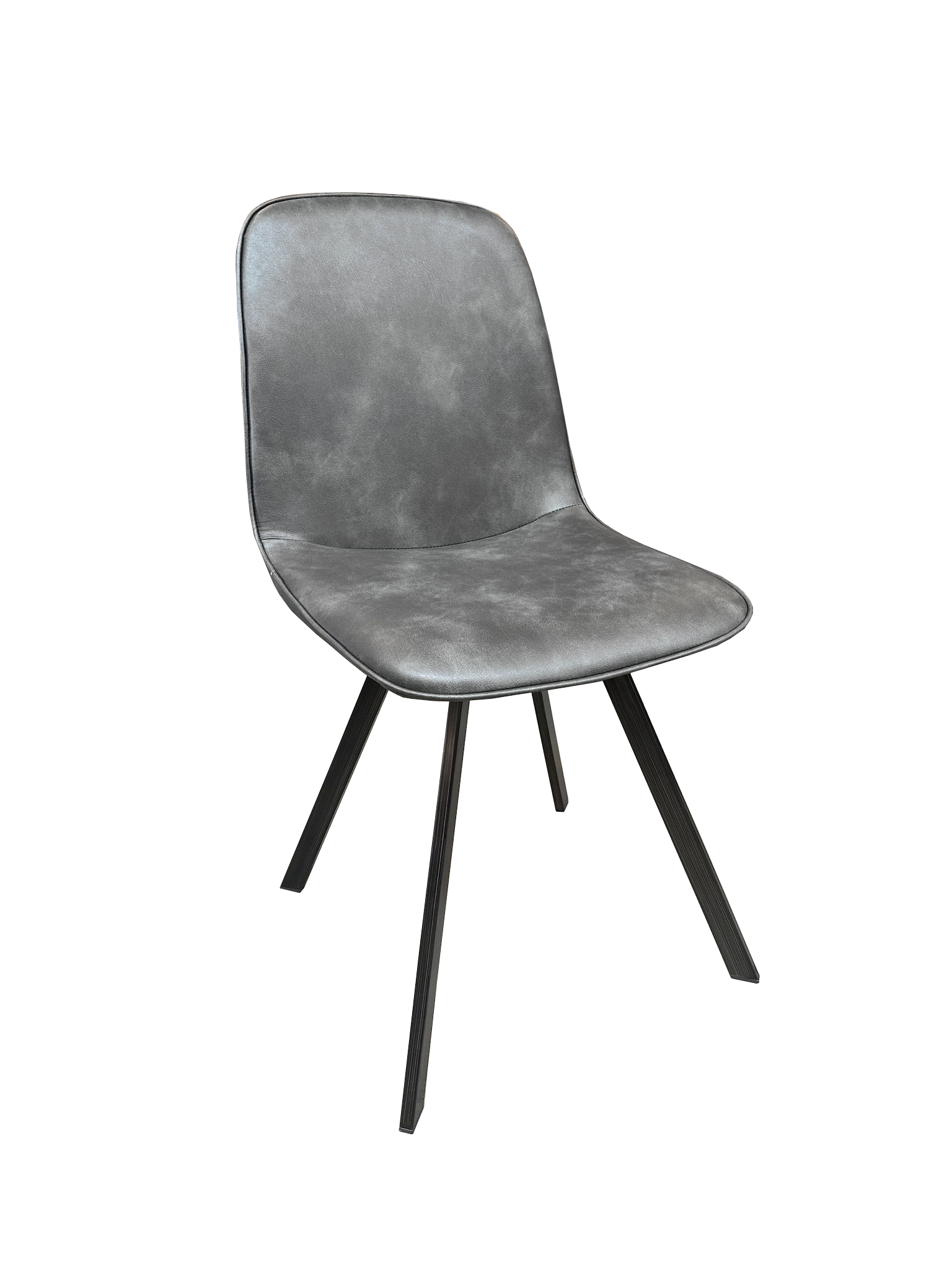 2BM - Eetkamerstoel Kat - Kunstleder - Grijs - 46x88x42cm