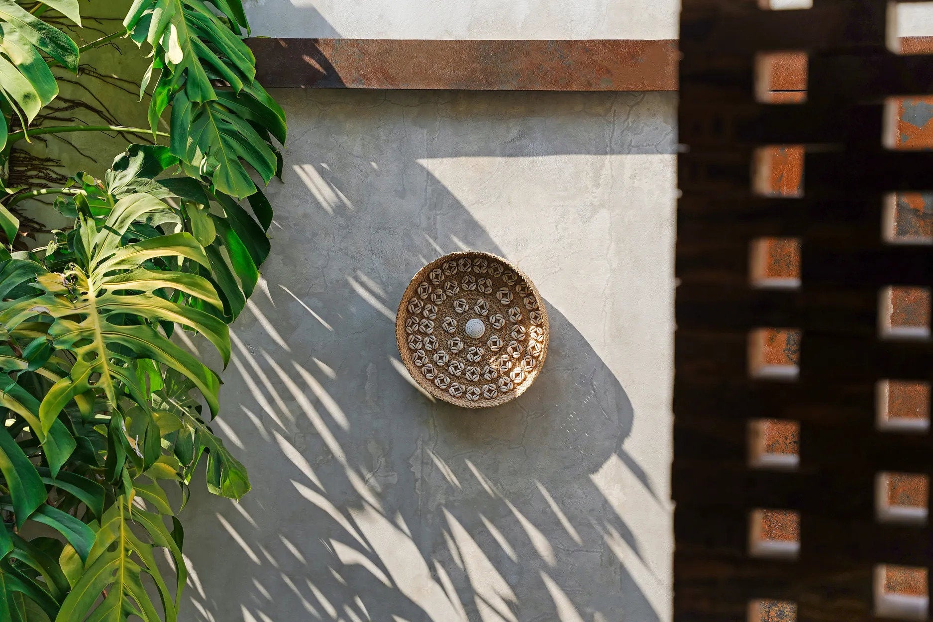 BB - Wanddecoratie Caribe Shell Plate - Natuurlook Wit - M