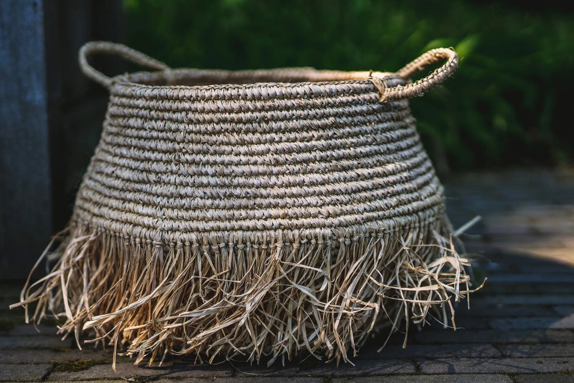 BB - Manden Raffia Deluxe - Natuurlook - Groot
