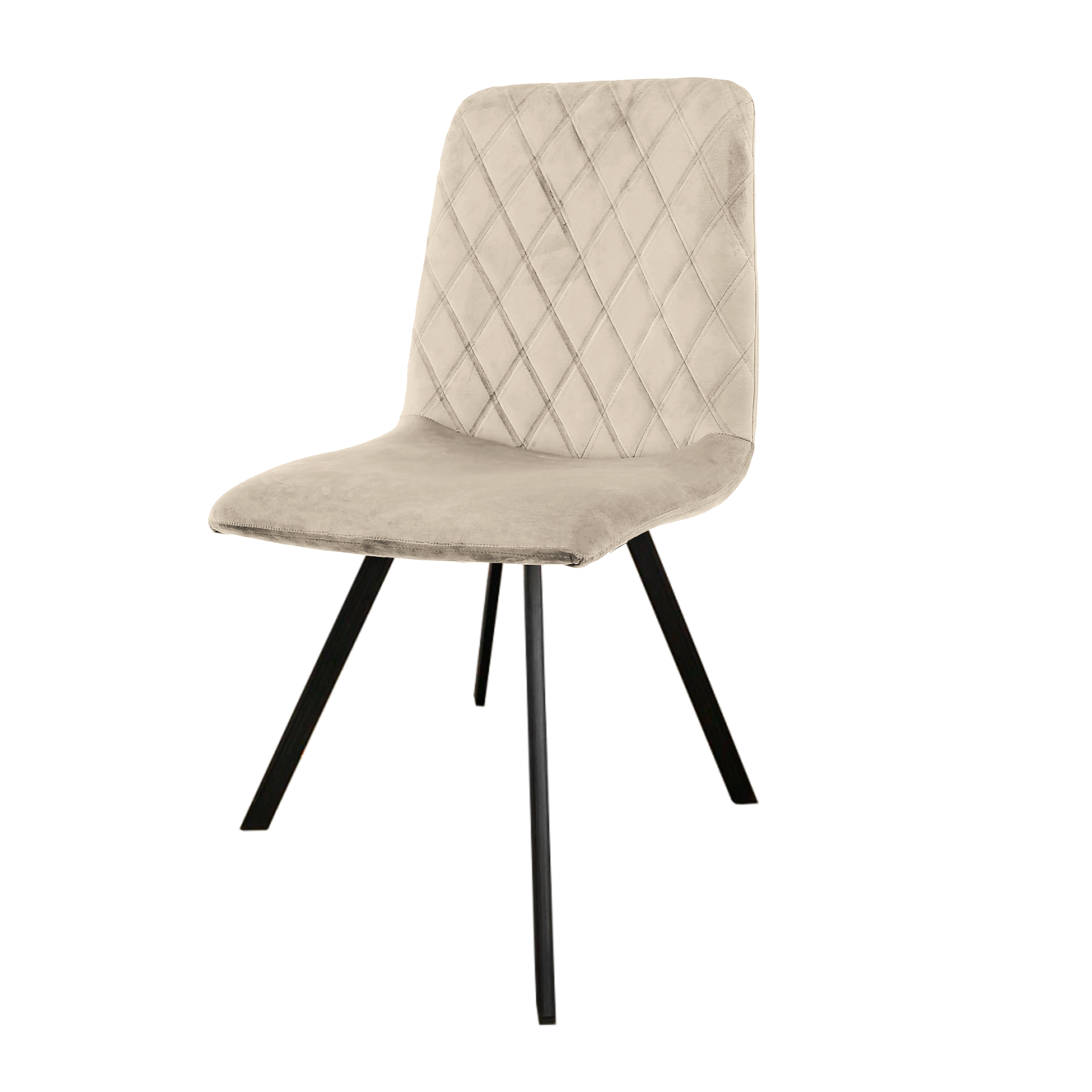 2BM - Eetkamerstoel Jerry - Velours - Beige - 54x88x46cm