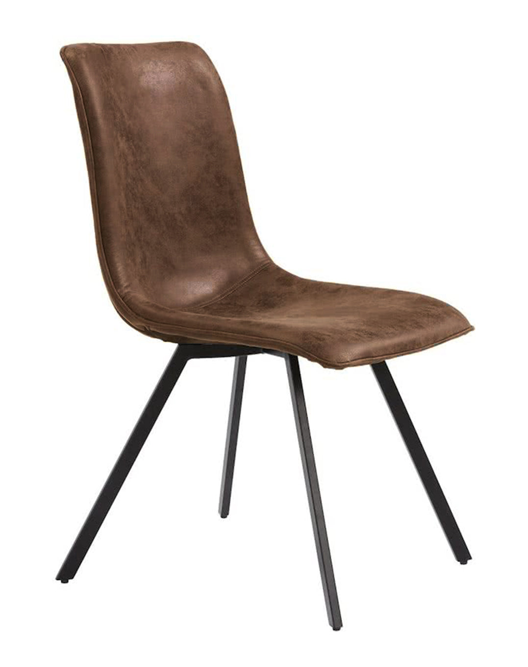 IDE - Eetkamerstoel Pepe - Bruin - Microvezel - Stof - 84x46x44cm