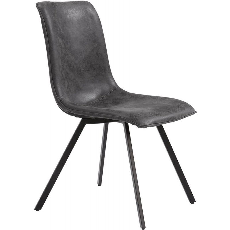 IDE - Eetkamerstoel Pepe - Grijs - Microvezel - Stof - 84x46x44cm