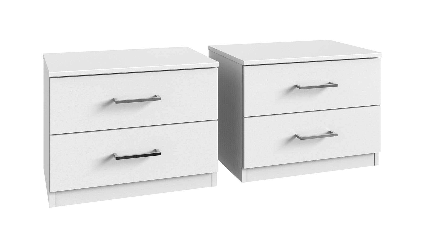 Wimex - Set van 2 nachtkastjes Pamela - S06698 - Wit - 52x40x38cm