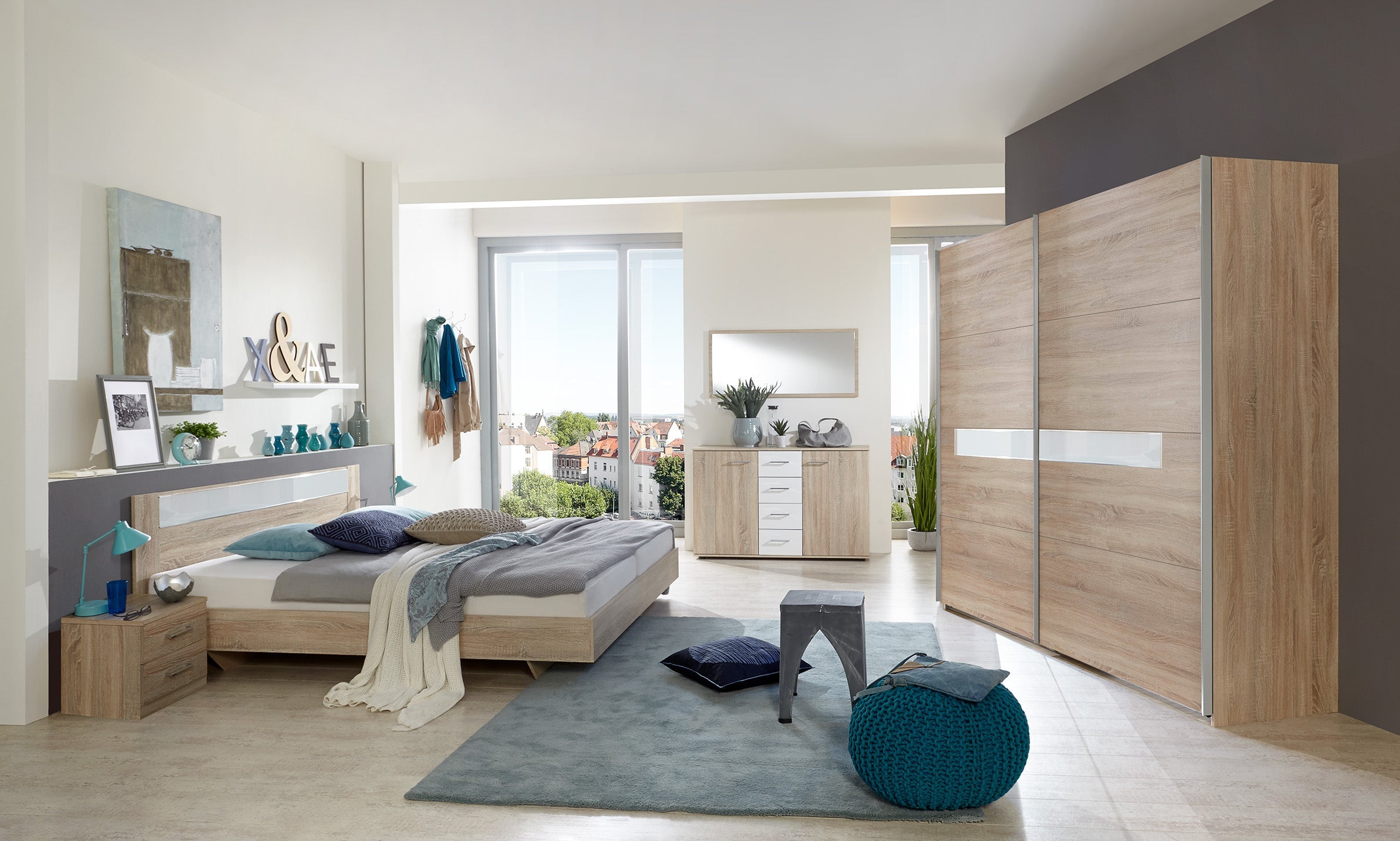 Wimex - Slaapkamer (4-delig set) Pamela - S07342 - Wit - 180x81x200cm