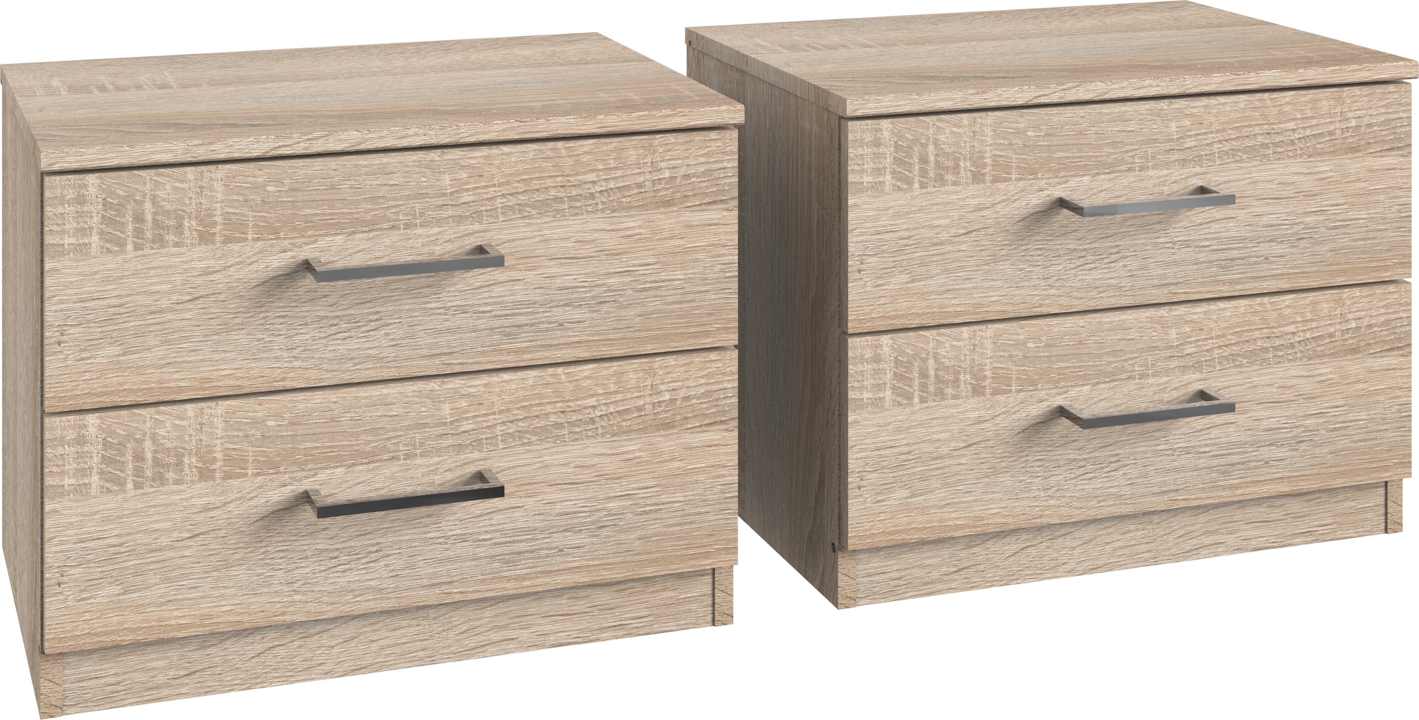 Wimex - Set van 2 nachtkastjes Pamela - S07698 - Wit - 52x40x38cm