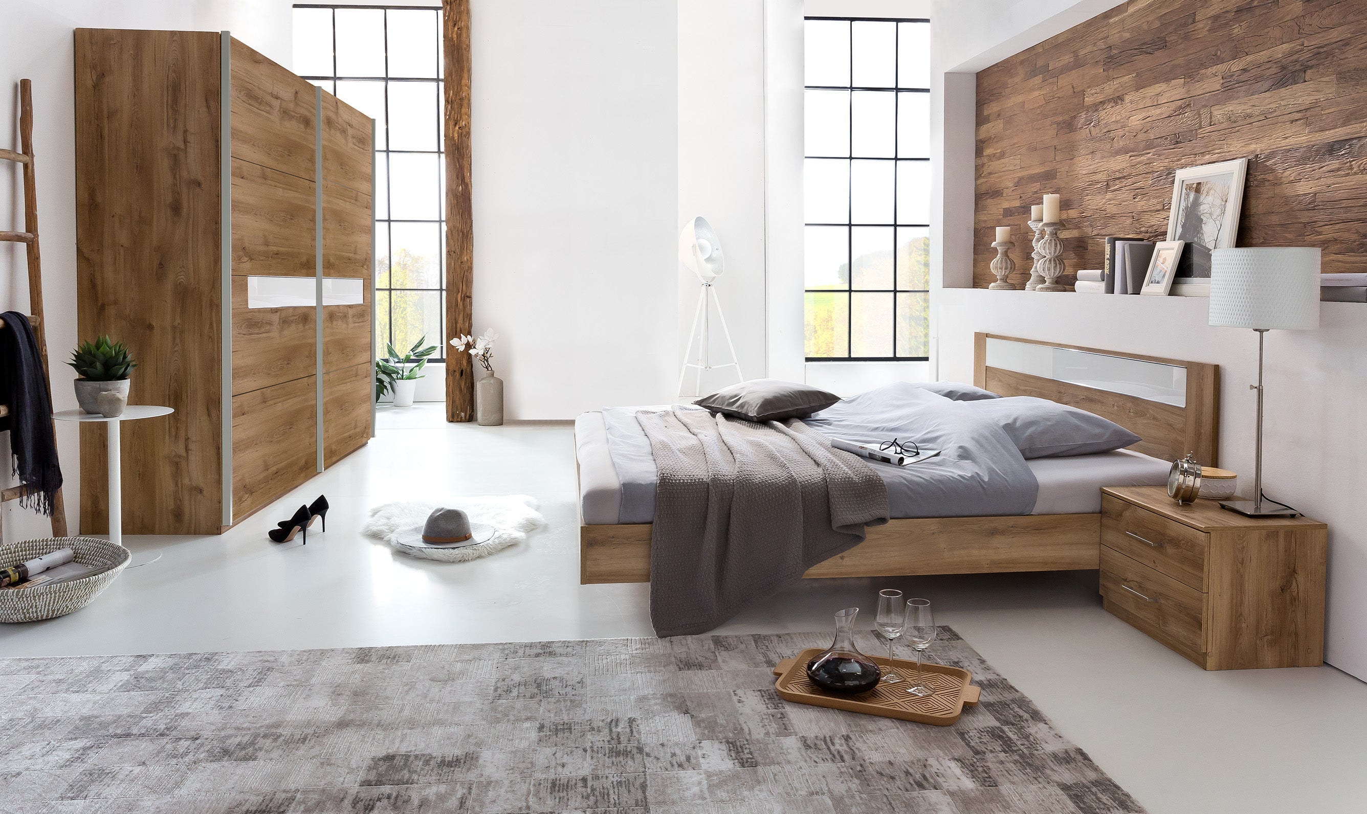 Wimex - Slaapkamer (4-delig set) Pamela - S08342 - Wit - 180x81x200cm