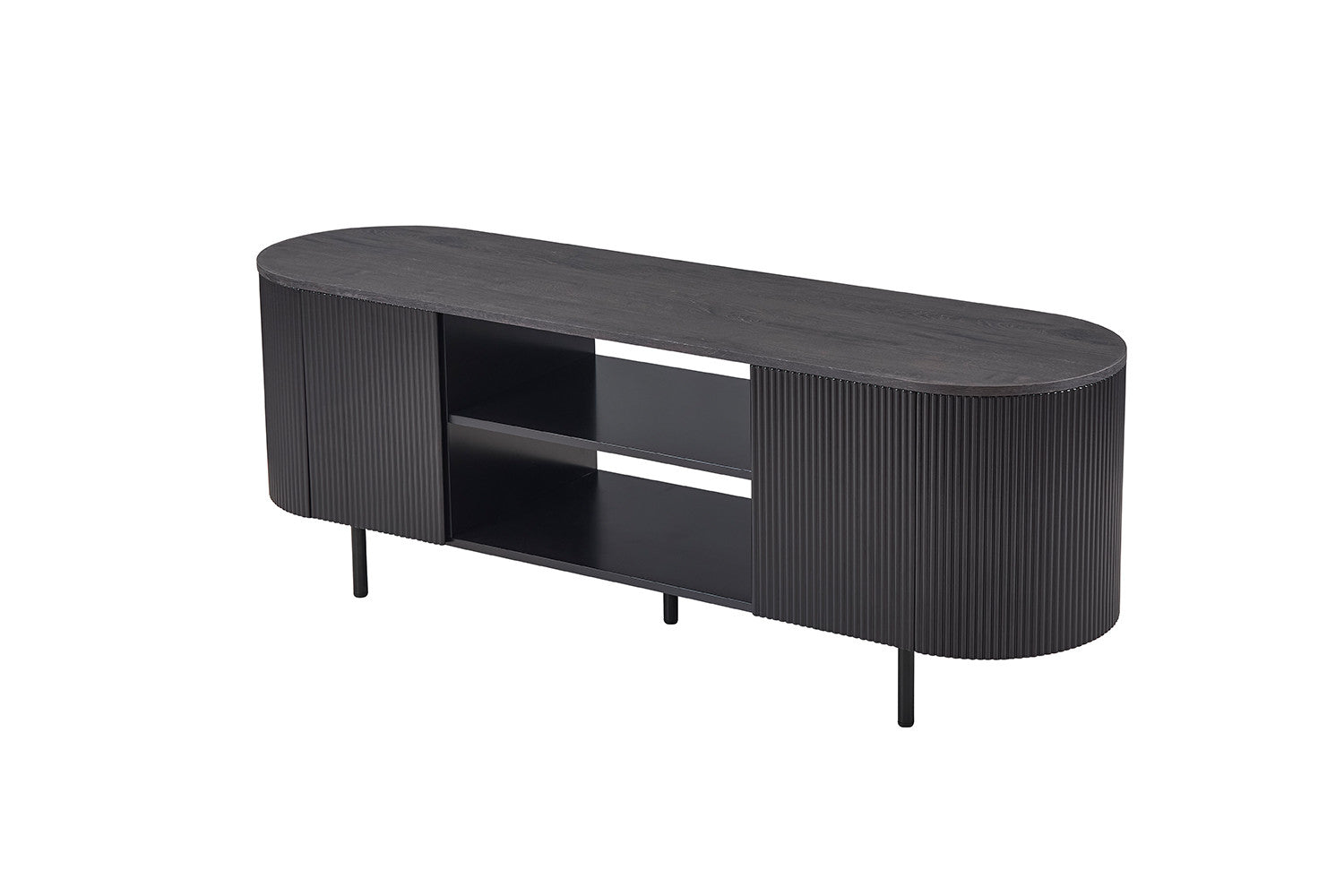 Rousseau - TV meubel Lagos 160 cm Decor Donkerbruin - 57.5x160x45 cm