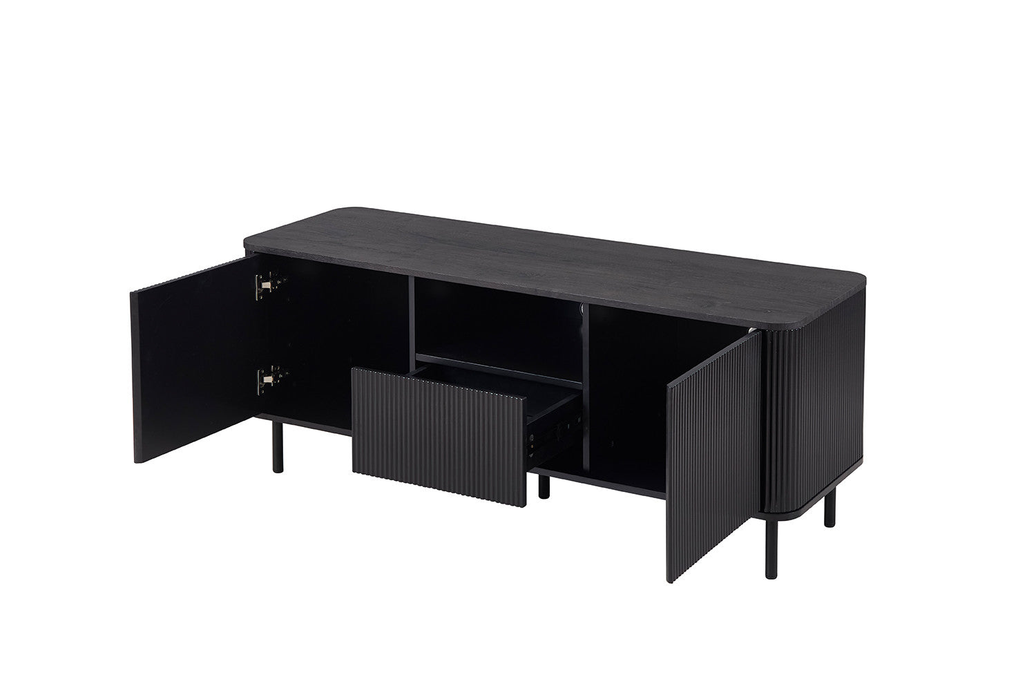 Rousseau - TV meubel Lagos 140 cm Decor Donkerbruin - 56x140x45 cm