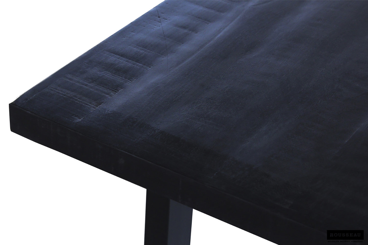 Rousseau - Tafel Nicola 180 cm Rechthoekig Mango hout zwart - 76x180x90cm