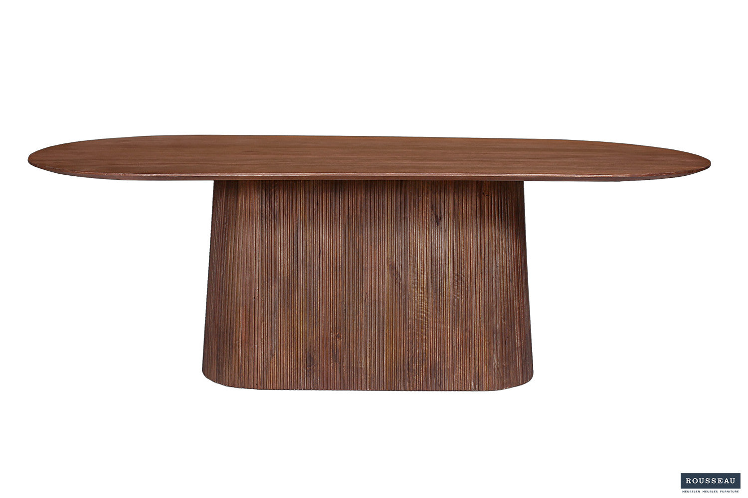 Rousseau - Tafel Miguel 230 cm Ovaal Mango hout Lichtbruin - 76x230x110 cm