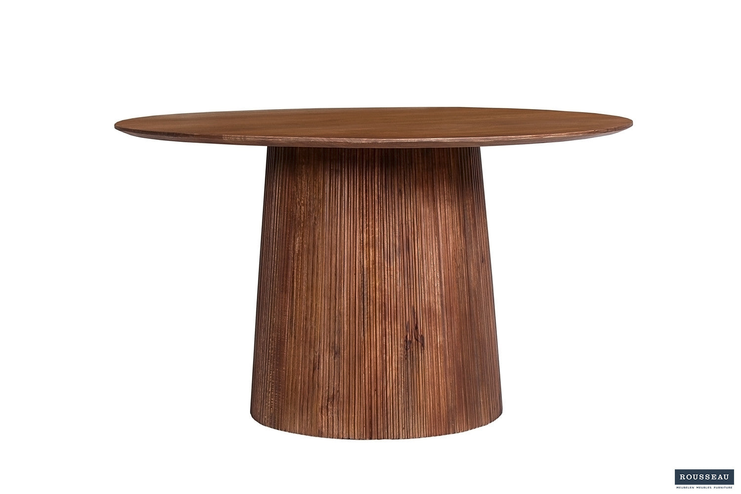 Rousseau - Tafel Miguel 130 cm Rond Mango hout Lichtbruin - 76x130x130 cm