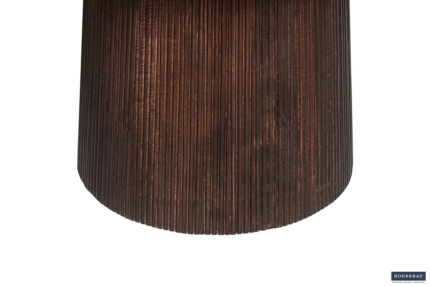 Rousseau - Tafel Miguel 130 cm Rond Mango hout Donkerbruin - 76x130x130 cm