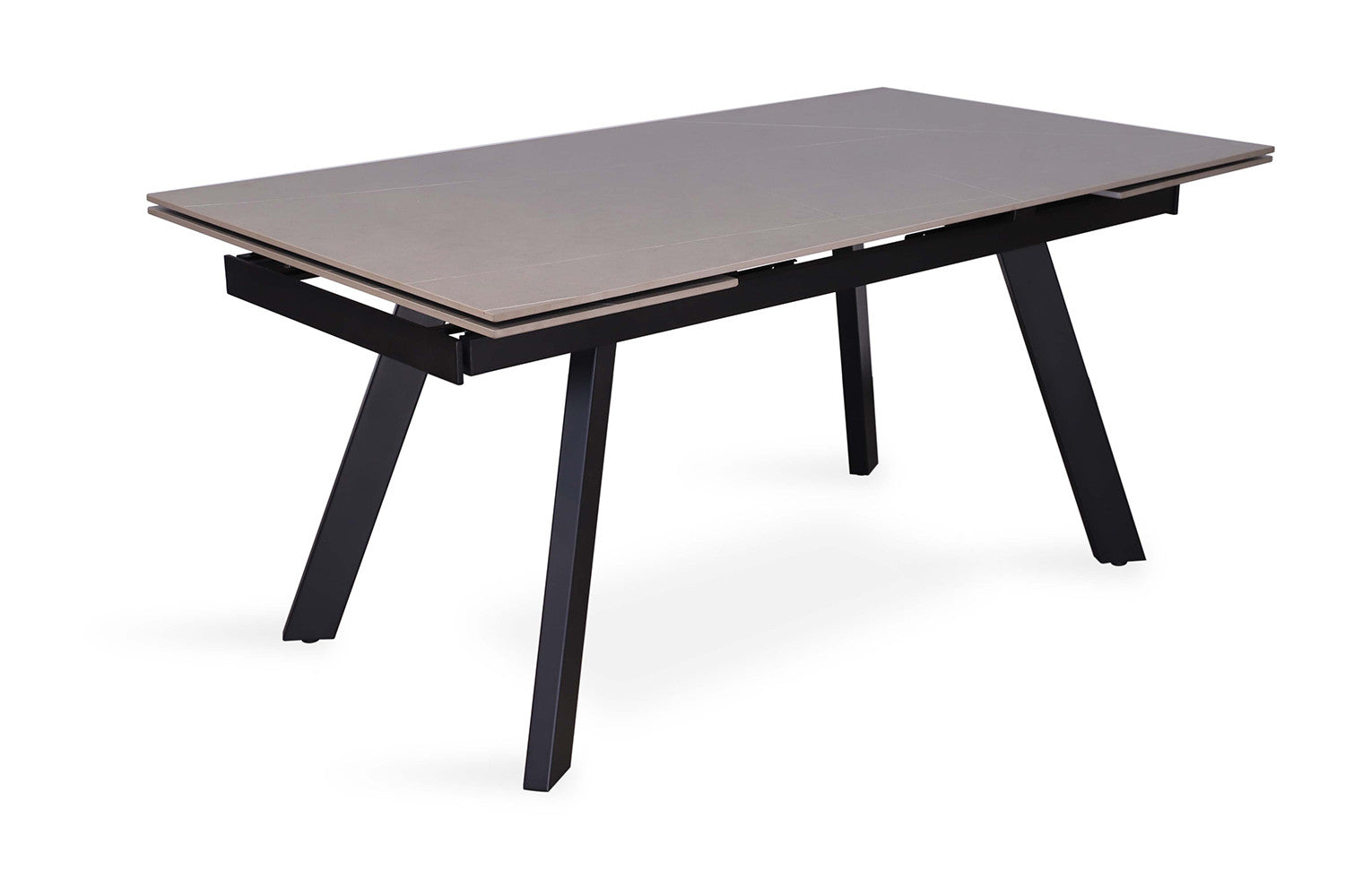 Rousseau - Uitschuifbare tafel Hera 160-240 cm Rechthoekig Steen Grijs - 76x240x90cm