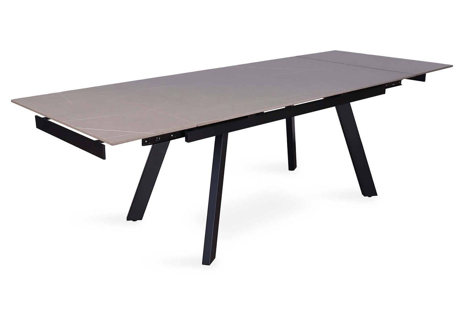 Rousseau - Uitschuifbare tafel Hera 160-240 cm Rechthoekig Steen Grijs - 76x240x90cm