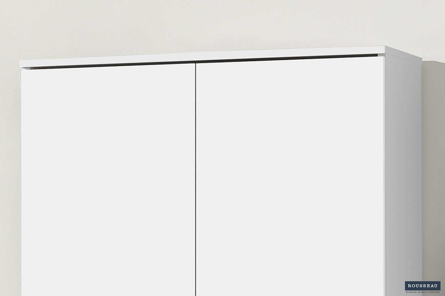 Rousseau - Opbergkast Ray 2 deuren en 4 legplanken Wit - 180x80x40 cm