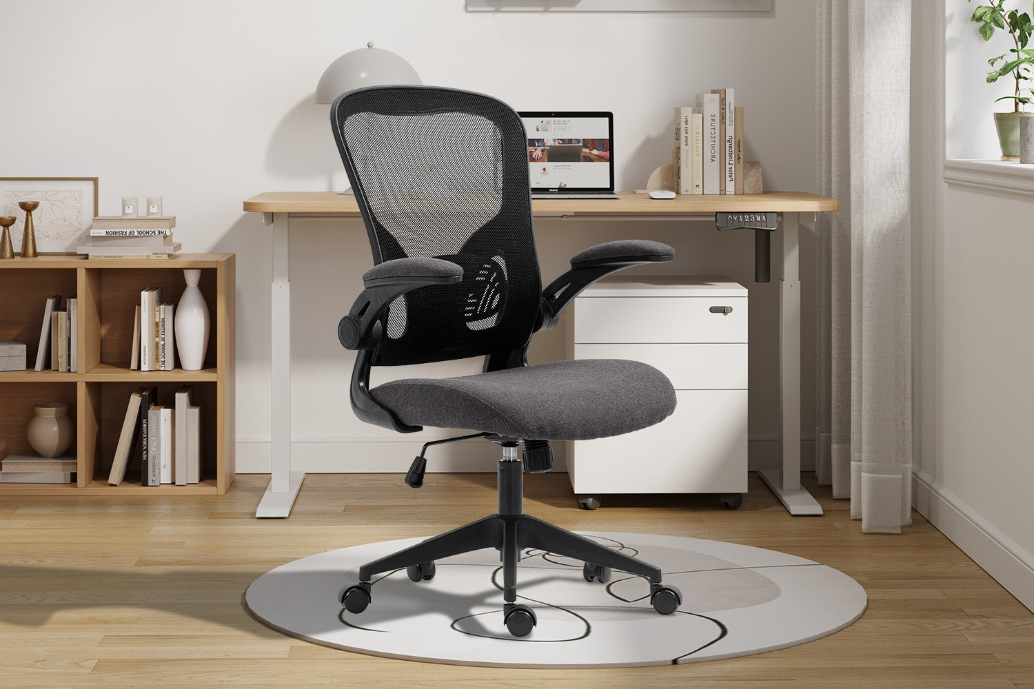 Rousseau - Bureaustoel Marcos Mesh Zwart/Grijs - 100x64x58 cm