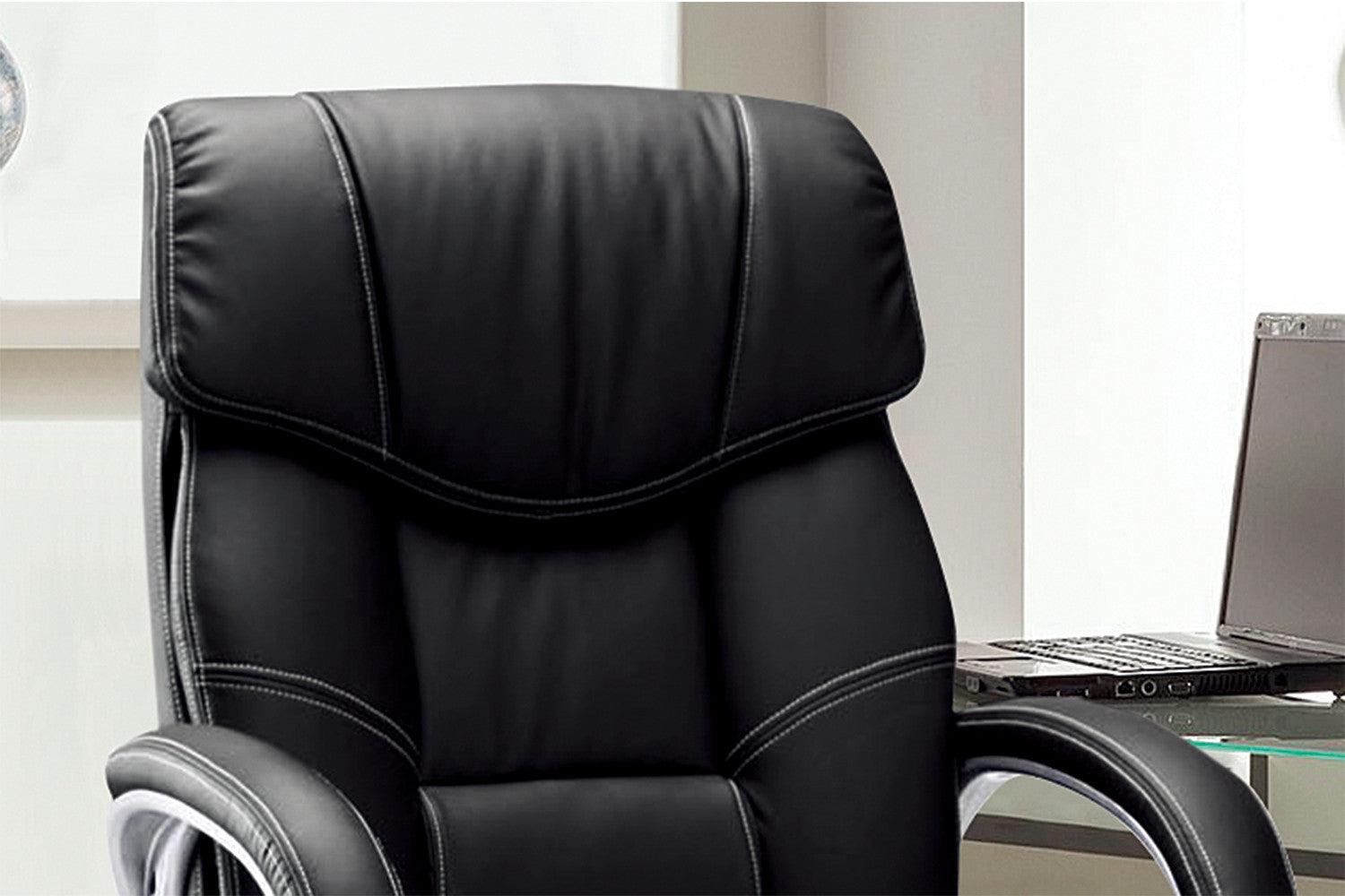 Rousseau - Chaise de bureau Dali PU Noir - 111x65x71 cm