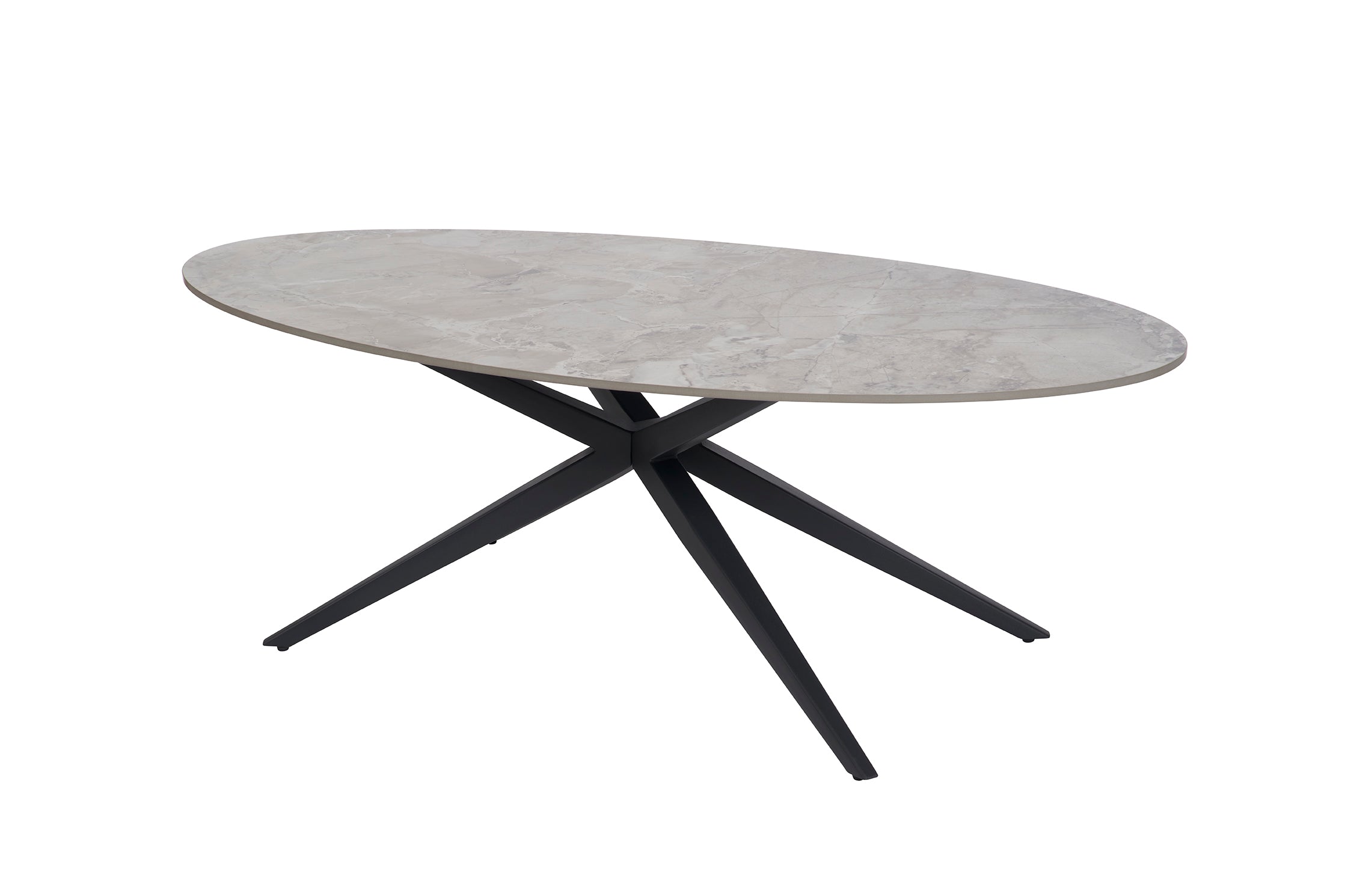 GBO - Table Ovale de Kera - Céramique Grise - 170x90xh75cm