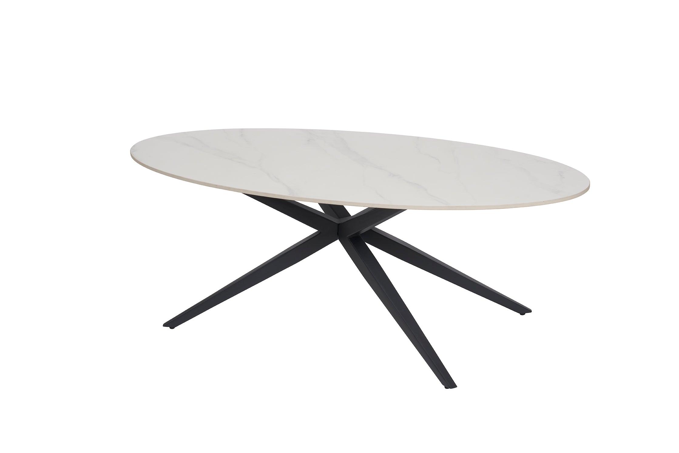 GBO - Table Ovale de Kera - Céramique Blanche - 240x120xh75cm