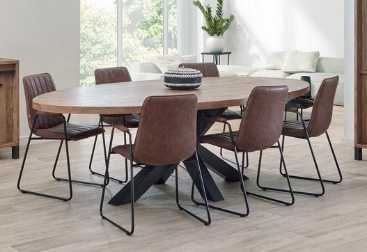 Meubar - Eettafel Alcatraz, Lovina of Olivia - T23MM80-K028-K660 - K660 - Oranje Teakhout - 226x72x100cm