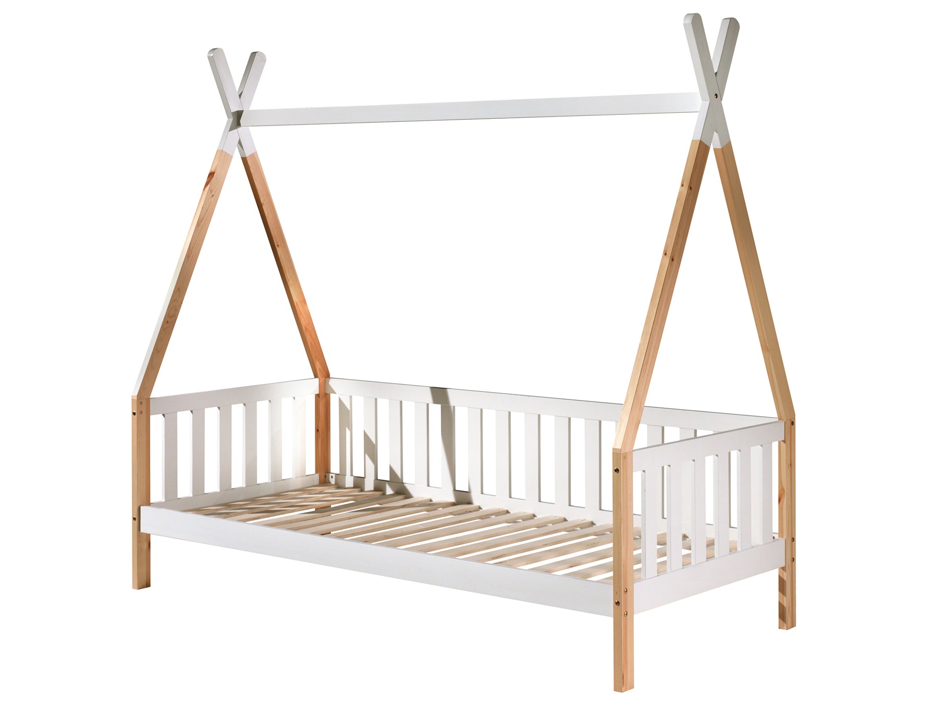 Vipack - Bed Tipi - TIBEHK9014 - Natuur/Wit - 2060x1885x960cm