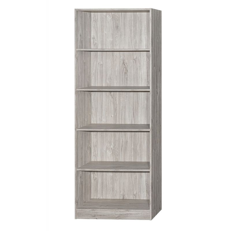 Boekenkast Malli - Lichtgrijze Eik - 108x180x38cm