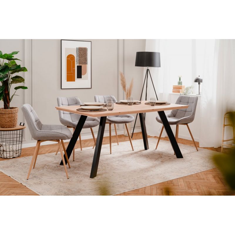 FIN - Eettafel Konstanz - Lichte Eik - 160x76x90cm