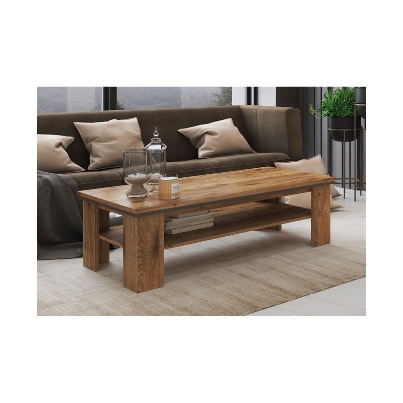 JAD - Salontafel Felix - Rechthoekig - Donkere Eik - 130x40x67cm