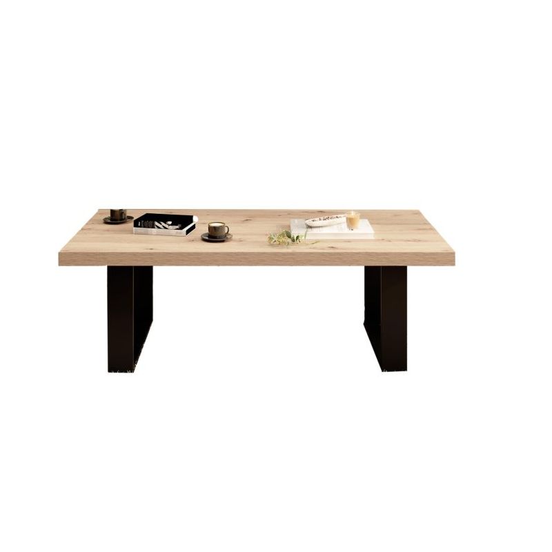 Salontafel Dijon - Lichte Eik - U-poten - 135x45x70cm