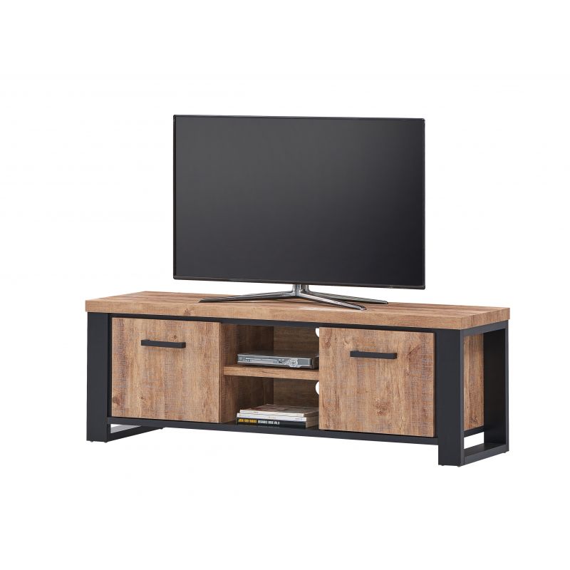 TYC - Meuble TV Orly - Chêne industriel - 160x50x45cm
