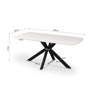 Deense witte ovale tafel Apollo