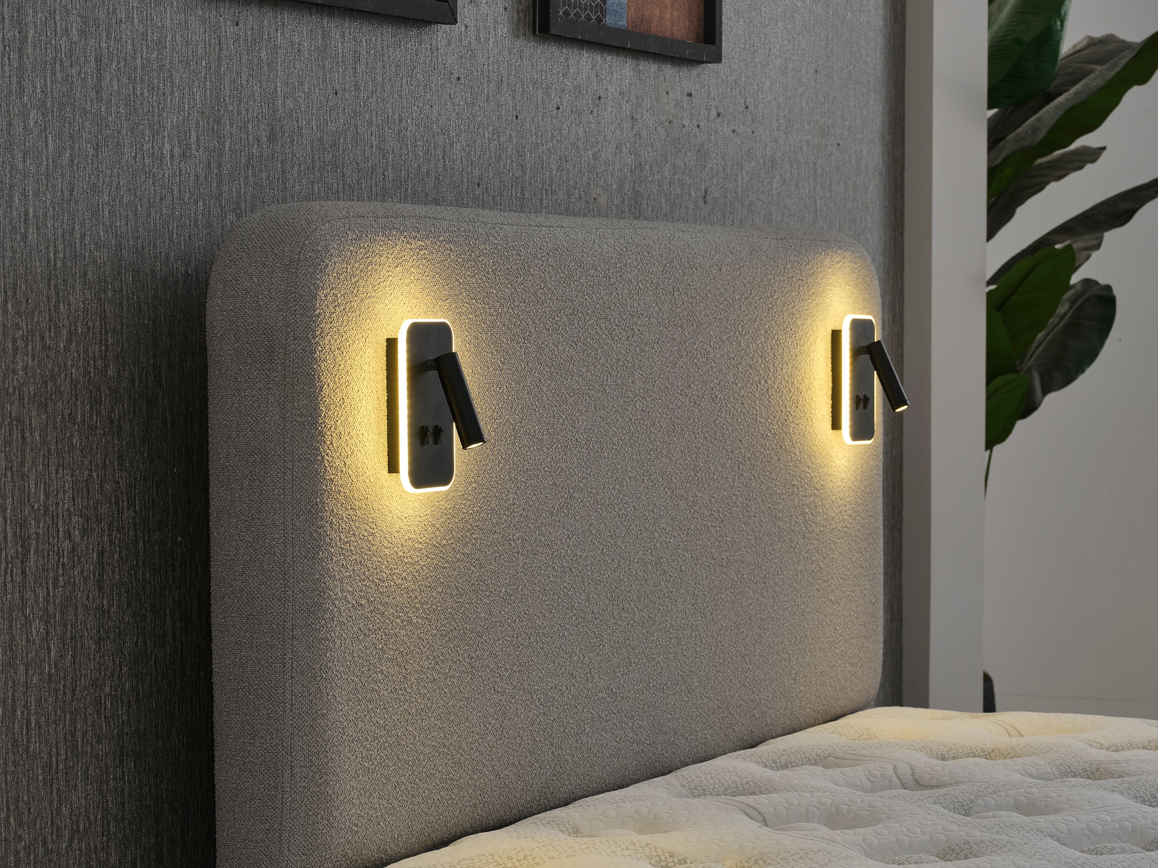 2BM-Boxspring Naturel - Taupe Kleur Stof - 160x200cm